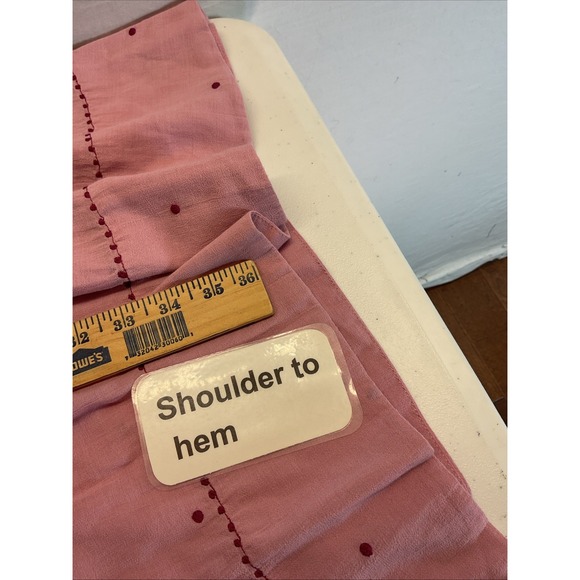 NEW Boden Amelia Pink Embroidered Dress 10R cap sleeve pockets knee length - Picture 10 of 11